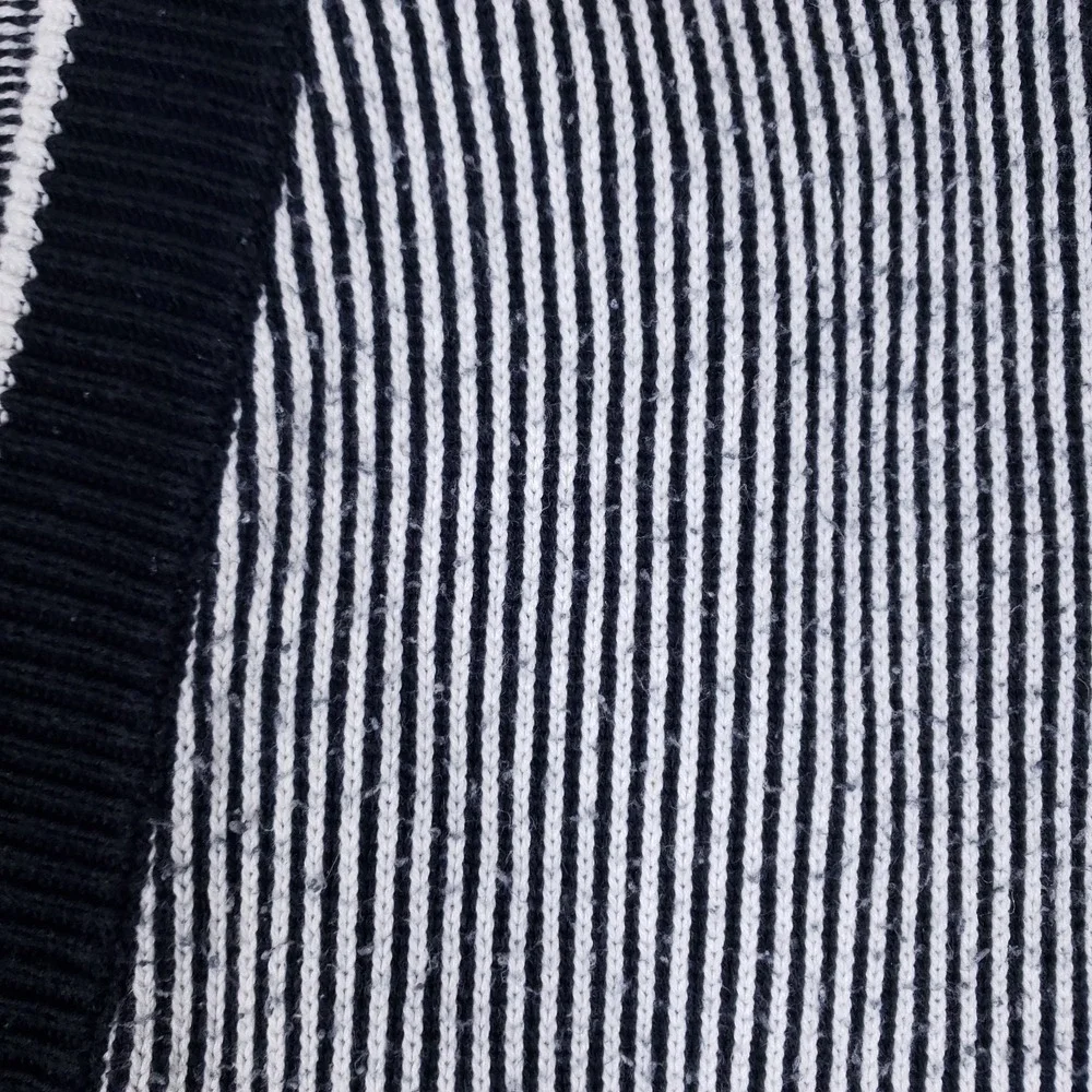 Vintage Jed Cardigan Sweater Striped Navy‎ White Knit Button Front Taiwan M